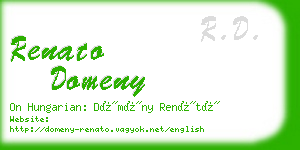 renato domeny business card